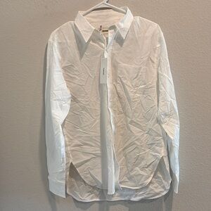 NWT Buck Mason Women’s White Mainstay Cotton Shirt Medium Retail $148